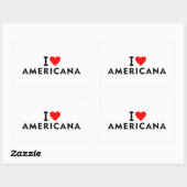 アメリカーナ・ブラジル 愛の街 心からアメリカ旅行が好き 長方形シール (シート)