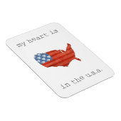 アメリカーナ |私のハートは米国の地図にある マグネット (右側)