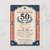 アメリカーナ 50周年 同窓会 レッド ホワイト ブルー ポストカード (正面)