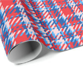 アメリカーナChunky Plaid Twill 伝統的 Red Blue ラッピングペーパー (ロールコーナー)