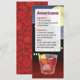 アメリカーノカクテルレシピ招待状