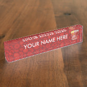 アメリカーノカクテル デスクネームプレート (側面)