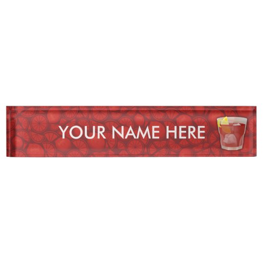 アメリカーノカクテル デスクネームプレート (正面)