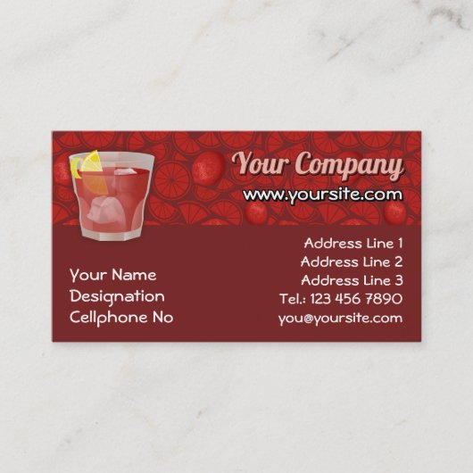 アメリカーノカクテル 名刺 (正面)