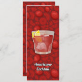アメリカーノカクテル 招待状 (正面/裏面)