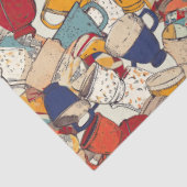 アメリカーノコーヒーNo 2 ephemeraコラージュ模様 薄葉紙 (詳細)