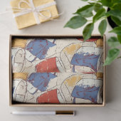 アメリカーノコーヒーNo 4 ephemeraコラージュ模様 薄葉紙 (ギフト)