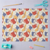 アメリカーノコーヒーNo 4 ephemeraコラージュ模様 薄葉紙 (クラフト)