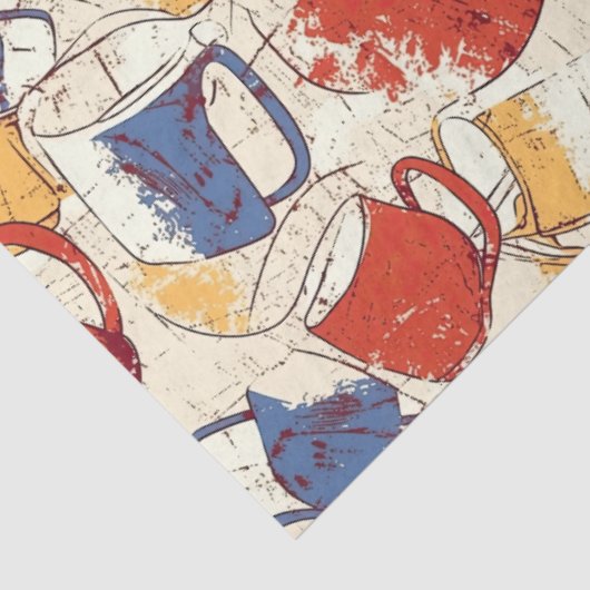 アメリカーノコーヒーNo 4 ephemeraコラージュ模様 薄葉紙 (詳細)