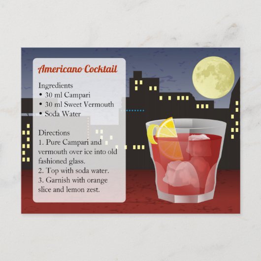 アメリカーノレシピカード ポストカード (正面)