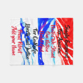 アメリカ一国に対して単に必要カスタマイズだ フリースブランケット (正面(横))