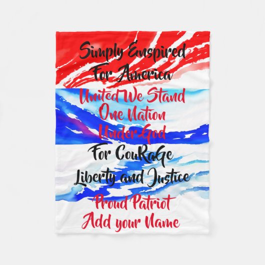 アメリカ一国に対して単に必要カスタマイズだ フリースブランケット (正面)