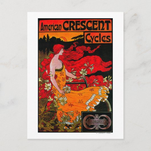 アメリカ三日月ヴィンテージポスターEurope ポストカード (正面)