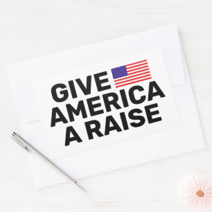 アメリカ与えA Raise™ステッカー 長方形シール