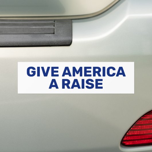 アメリカ与えA Raise™バンパーステッカー バンパーステッカー (車上)