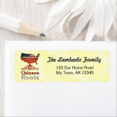 アメリカ中国のルーツ住所 シール (インサイチュ)