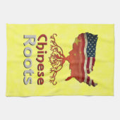 アメリカ中国のルーツ キッチンタオル (横)