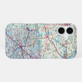 アメリカ中西部道路地図 iPhone 16ケース (裏面横)