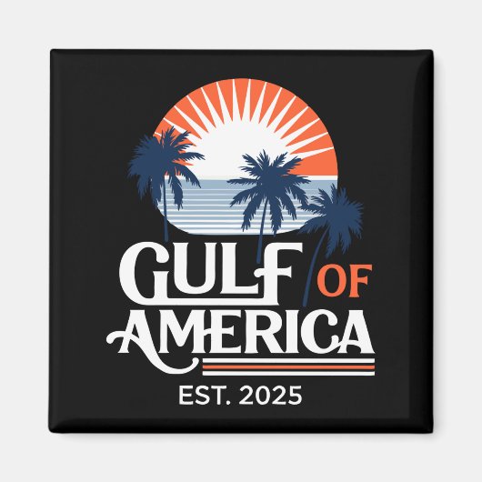 アメリカ主権 2025年創設 ガルフ・オブ・アメリカ Tシャツ マグネット (正面)