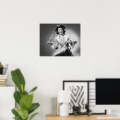 アメリカ人からドラマーの服を着た女性 ポスター (ホームオフィス)