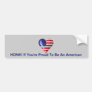 アメリカ人があること誇りを持った バンパーステッカー