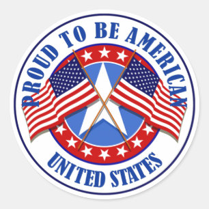 アメリカ人があること誇りを持った ラウンドシール