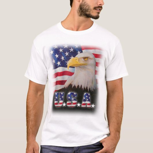 アメリカ人があること誇りを持った Tシャツ (正面)