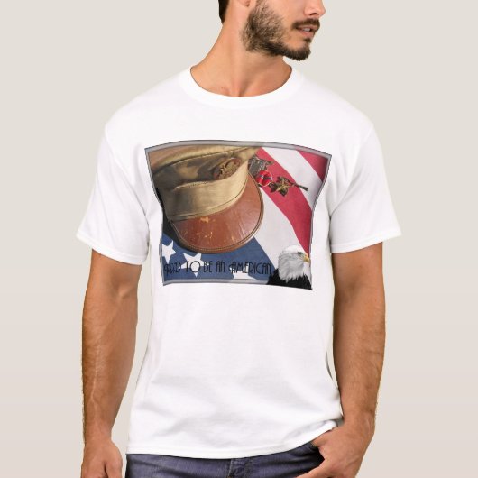 アメリカ人があること誇りを持った Tシャツ (正面)