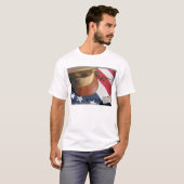 アメリカ人があること誇りを持った Tシャツ (正面フル)