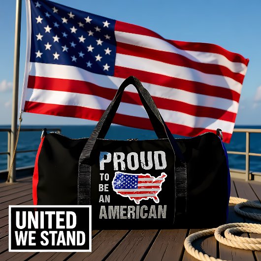 アメリカ人であることを誇りに思う ダッフルバッグ