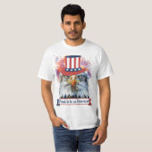 "アメリカ人であることを誇りに思う!" メンズ Tシャツ (正面フル)