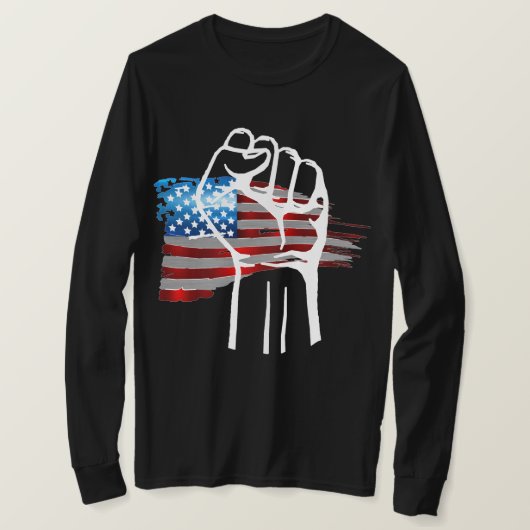 アメリカ人であることを誇りに思う - 白 Tシャツ (デザイン正面)