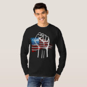 アメリカ人であることを誇りに思う - 白 Tシャツ (正面フル)