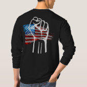 アメリカ人であることを誇りに思う - 白 Tシャツ (裏面)