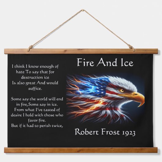 アメリカ人で誇らしげに飾られた強力なワシ 吊り下げ型タペストリー (正面)