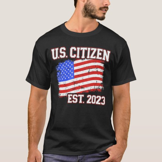 アメリカ人との市民権のための新しい米国市民2023 Tシャツ (正面)