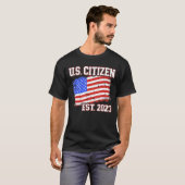アメリカ人との市民権のための新しい米国市民2023 Tシャツ (正面フル)