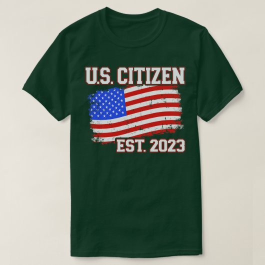 アメリカ人との市民権のための新しい米国市民2023 Tシャツ (デザイン正面)