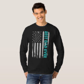 アメリカ人との幸せな父最高のの日のパパ Tシャツ (正面フル)