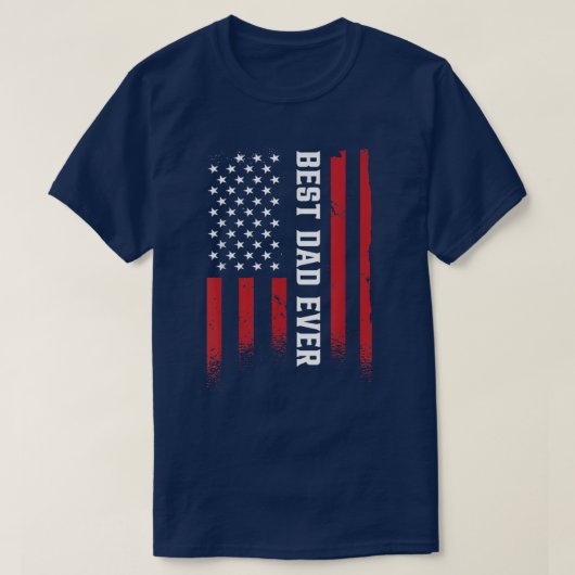 アメリカ人との父最高のの日のパパ Tシャツ (デザイン正面)