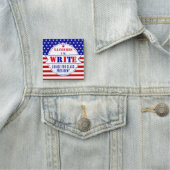 アメリカ人とクラスの社長のための編集可能な「投票」 名札 (インサイチュ)