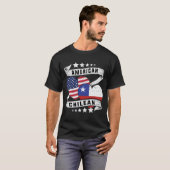 アメリカ人とチリ人のシャツ半米国人 Tシャツ (正面フル)