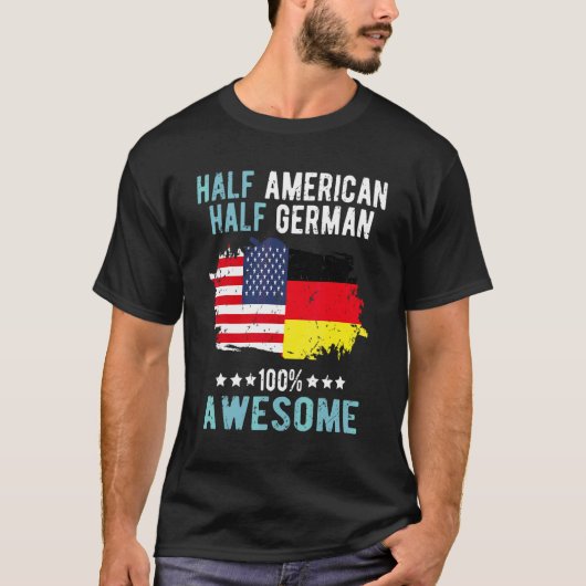アメリカ人とドイツ人のハーフ Tシャツ (正面)