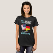 アメリカ人とドイツ人のハーフ Tシャツ (正面フル)