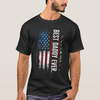 アメリカ人とメンス父最高の父の日のパパ Tシャツ