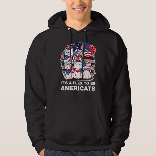 アメリカ人になることはフレックスだ パーカ (正面)