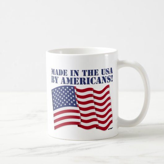 アメリカ人によって米国で作られる! コーヒーマグカップ (右)