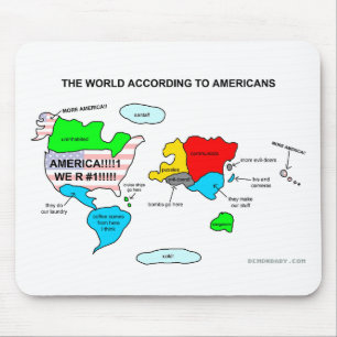 アメリカ人に従う世界 マウスパッド