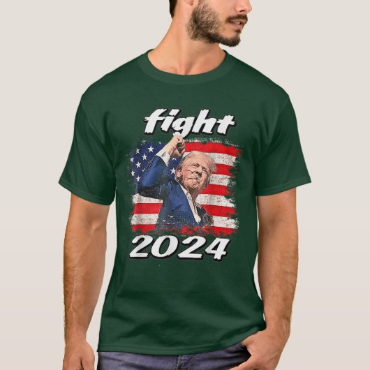 アメリカ人に戦いを求める合図を切り詰める Tシャツ (正面)