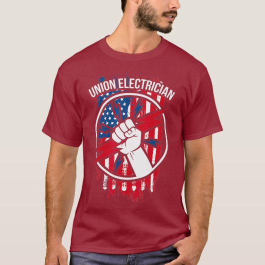 アメリカ人のためのユニオン電気技師の贈り物 Tシャツ (正面)